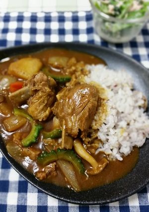 とんこつ苦瓜カレー-レシピのメイン写真
