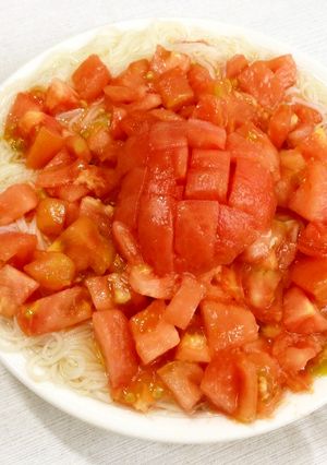 そうめんトマトネギスープ-レシピのメイン写真