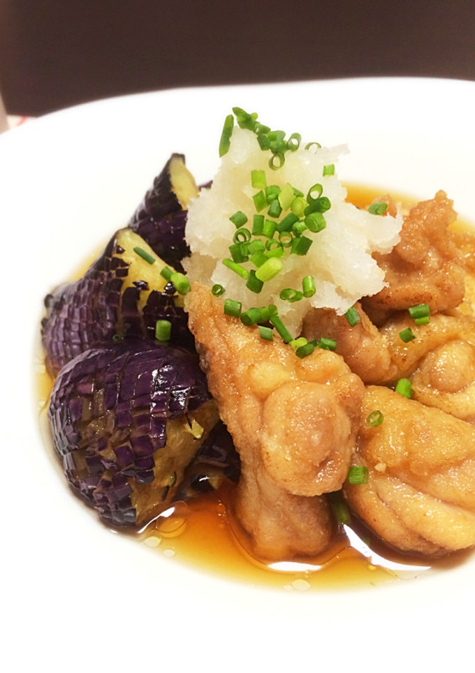揚げ茄子と鶏のつゆ浸し-レシピのメイン写真