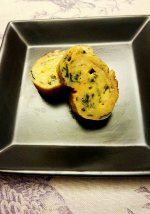 若菜・わかめ入りしっとり厚焼き卵-レシピのメイン写真