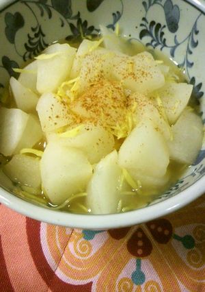 レンジで簡単＊梨の蜂蜜蒸し。-レシピのメイン写真