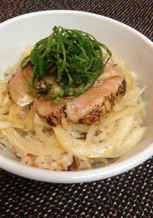 炙りサーモンハラス＆きのこごはん丼-レシピのメイン写真