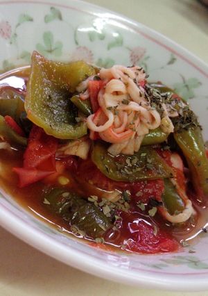 ピーマンとトマトの中華風煮込み-レシピのメイン写真
