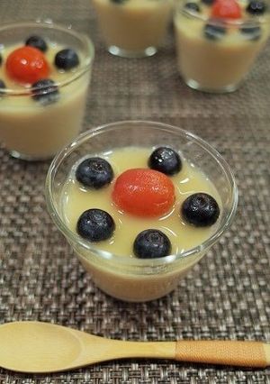豆乳プリン☆トマトのコンポートのせ-レシピのメイン写真