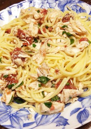 ささみと梅のパスタ-レシピのメイン写真