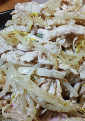 鶏胸肉ともやしの胡麻あえ-レシピのメイン写真