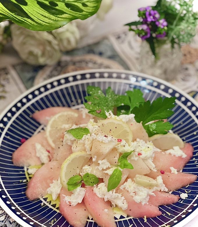 桃モッツァレラ☆元祖レシピのメモ by Teriちゃん 【クックパッド