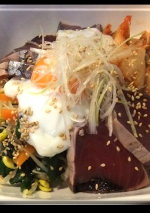 かつおのキムチビビンバ丼-レシピのメイン写真