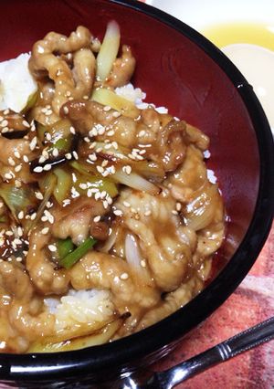 豚ネギ丼-レシピのメイン写真