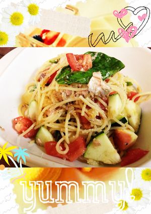 さば&トマトの塩レモン冷製パスタ-レシピのメイン写真