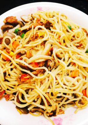 ツナしめじのポン酢パスタ(´ ꒳ ` )-レシピのメイン写真