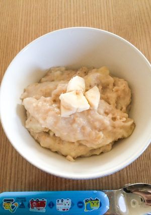 離乳食：豆乳バナナのオートミール-レシピのメイン写真
