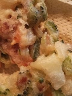 お菓子のイカフライとゴーヤのかき揚げ-レシピのメイン写真