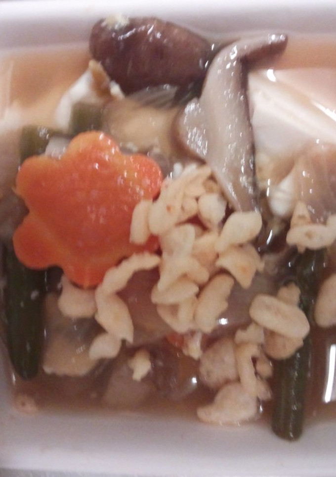 豆腐の卵とじ煮☆揚げ玉のせ♪-レシピのメイン写真