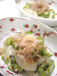 大葉にんにく醤油で☆イカのおくら和え-レシピのメイン写真