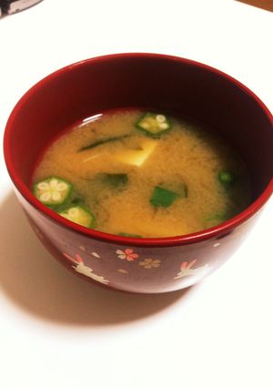 おくら味噌汁-レシピのメイン写真