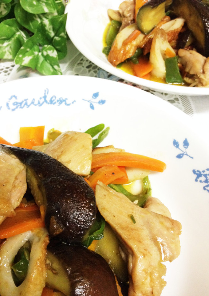 クレイジーソルトの茄子と鶏肉のカレー炒め-レシピのメイン写真
