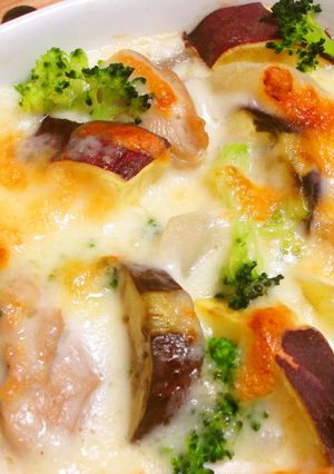 さつま芋と茄子のチキングラタン♪-レシピのメイン写真