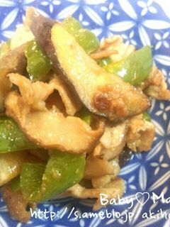 ばぁちゃんの味 茄子とピーマンの味噌炒め-レシピのメイン写真