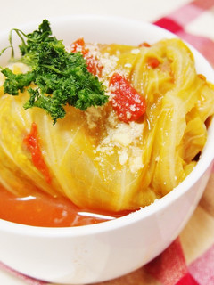 【簡単】木綿豆腐deトマトロールキャベツ-レシピのメイン写真