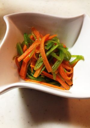 スナップエンドウとにんじんのきんぴら風-レシピのメイン写真