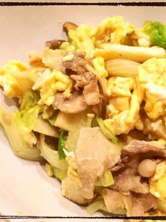 簡単レタスと卵と豚肉の中華炒め。-レシピのメイン写真