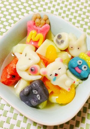 キャラ 白玉フルーツポンチ(^｡^)-レシピのメイン写真