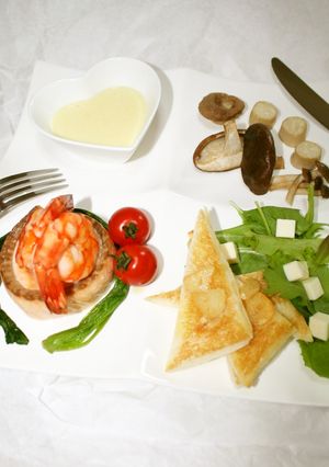 鮭と海老のグリル✿ポテトミルクソース添え-レシピのメイン写真