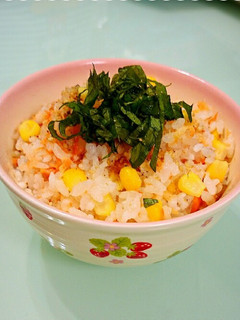 塩鮭とコーンの炊き込みご飯-レシピのメイン写真