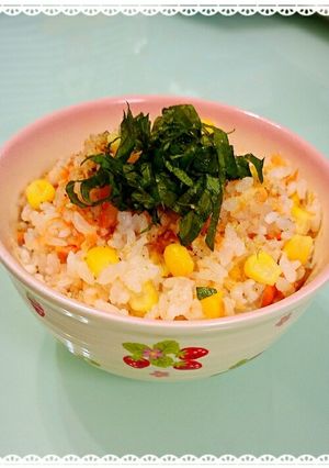 塩鮭とコーンの炊き込みご飯-レシピのメイン写真