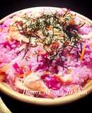 紫キャベツで★美味しいピンクのちらし寿司