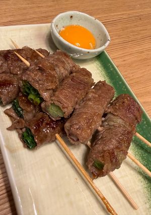 ねぎ巻き牛串　すき焼き風-レシピのメイン写真