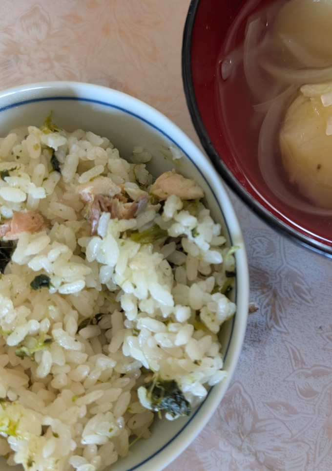 簡単★鮭と菜の花の炊き込みご飯-レシピのメイン写真