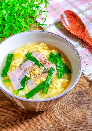 ニラたまスープ-レシピのメイン写真