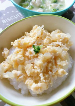 離乳食後期！レンジで簡単親子丼-レシピのメイン写真
