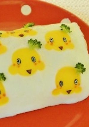 ふなっしー柄卵焼き☆キャラ弁キャラおかず-レシピのメイン写真
