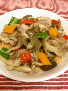 若鶏ときのこのアヒージョ丼-レシピのメイン写真