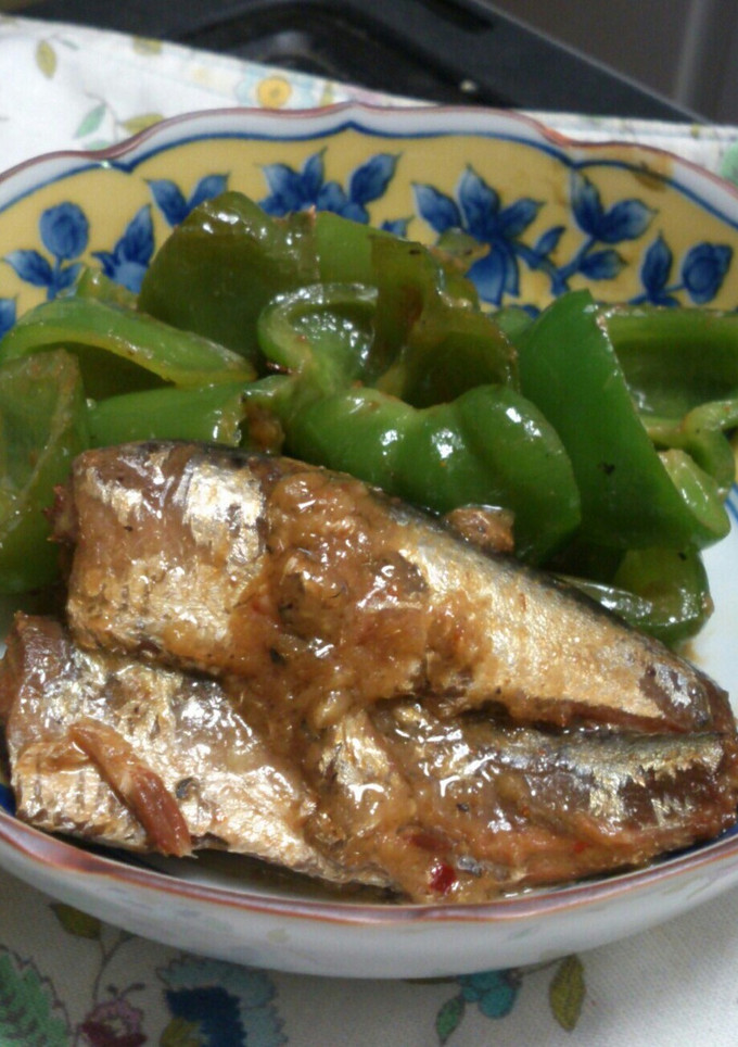いわし味噌煮缶とピーマンの煮物-レシピのメイン写真