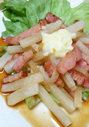 大根ベーコンバターポン酢-レシピのメイン写真