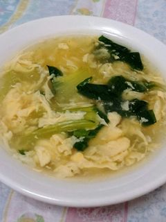 ふわとろ♡チンゲン菜の中華卵スープ-レシピのメイン写真