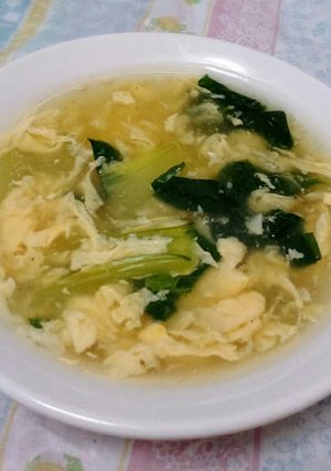 ふわとろ♡チンゲン菜の中華卵スープ-レシピのメイン写真