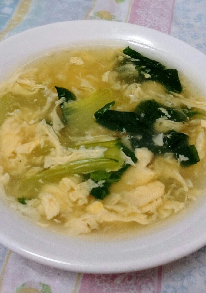ふわとろ♡チンゲン菜の中華卵スープ-レシピのメイン写真