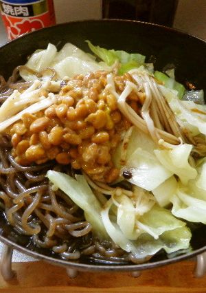 最速の納豆焼きそば（糸こんにゃく使用）-レシピのメイン写真