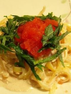 たらことタマネギのクリームパスタ-レシピのメイン写真
