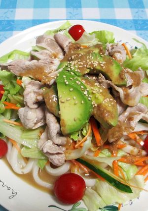 ごまだれサラダうどん-レシピのメイン写真