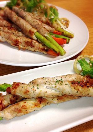アスパラとニンジンの豚肉巻き巻き焼き♡-レシピのメイン写真