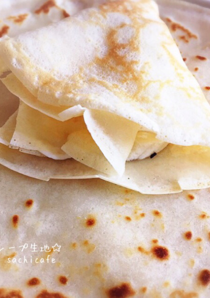 卵なし☆皮がパリっと美味しいクレープ生地-レシピのメイン写真