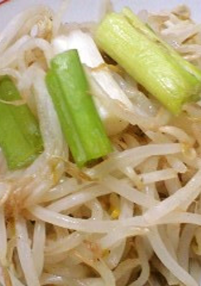 モヤシと白ネギのとんこつラーメン味和え物-レシピのメイン写真