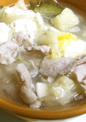 スープになったゴーヤチャンプルー-レシピのメイン写真