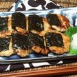 のりを巻いて磯辺焼き風鶏だんご